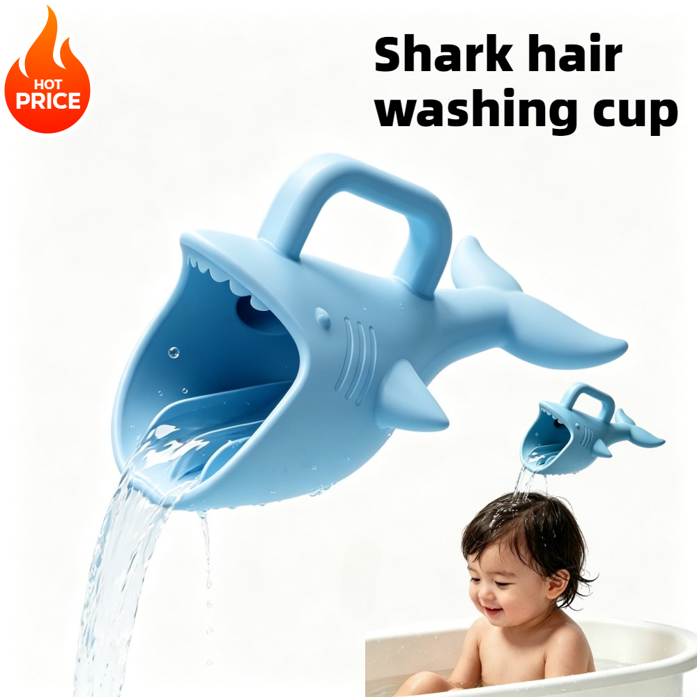 Baby Products For Bathing - Silicone haaien baby badschaal met watervalfunctie,