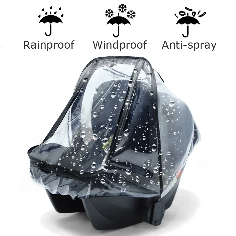 Stroller Rain Cover - Babywagenmand Regenhoes Winddichte kinderwagenhoes Stofdicht Transparant