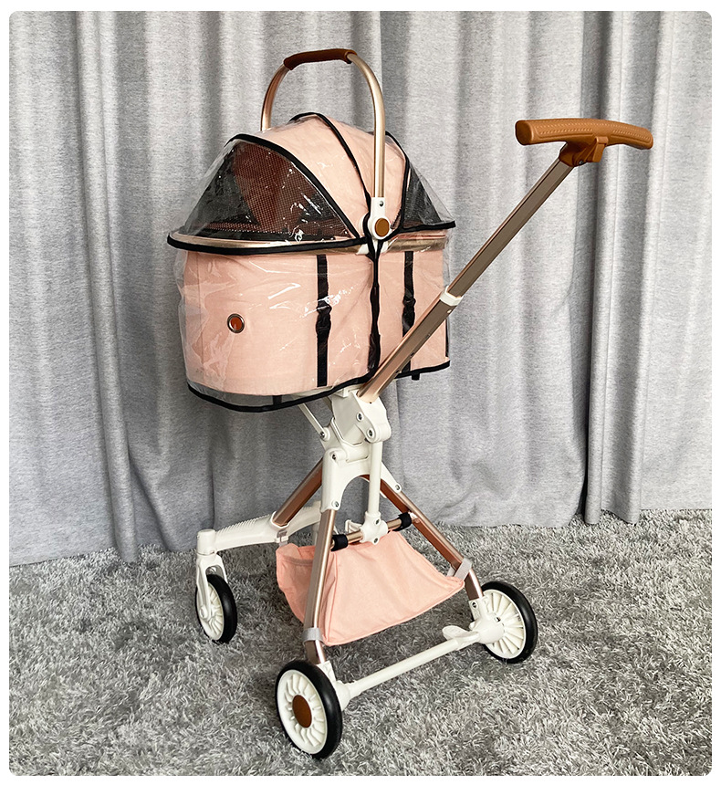 Stroller Rain Cover - Regenhoes voor hondenbuggy, transparante Eva waterdichte