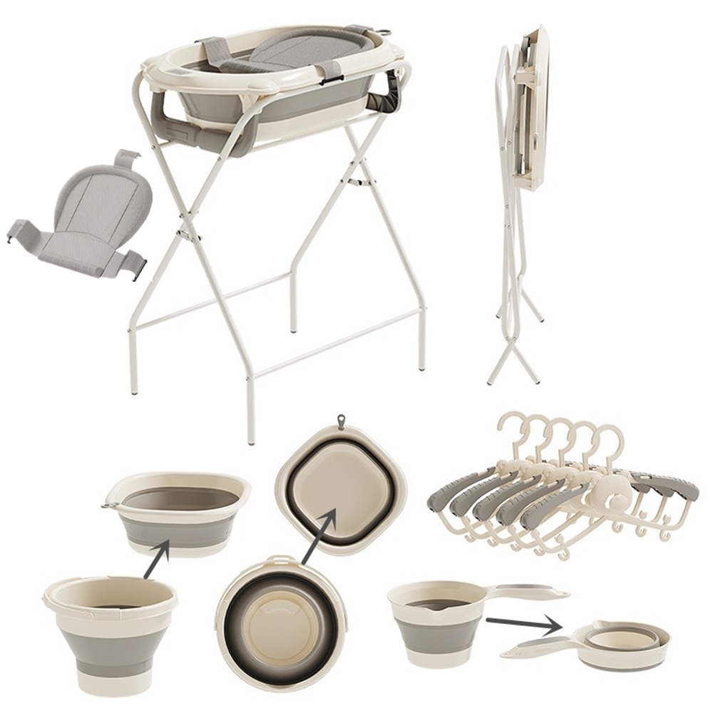 Baby Bath Tub Foldable - Alles-in-één opvouwbare babybadjesset - Badstation +