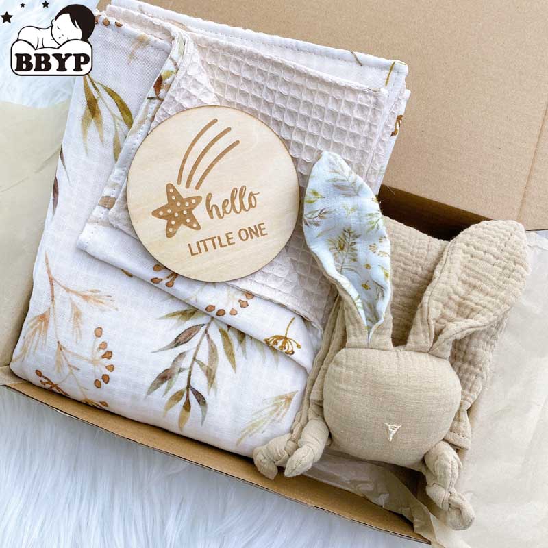 Baby Products For Bathing - 1Set Babybadje Speelgoedset Babybadhanddoek Houten Mijlpalen