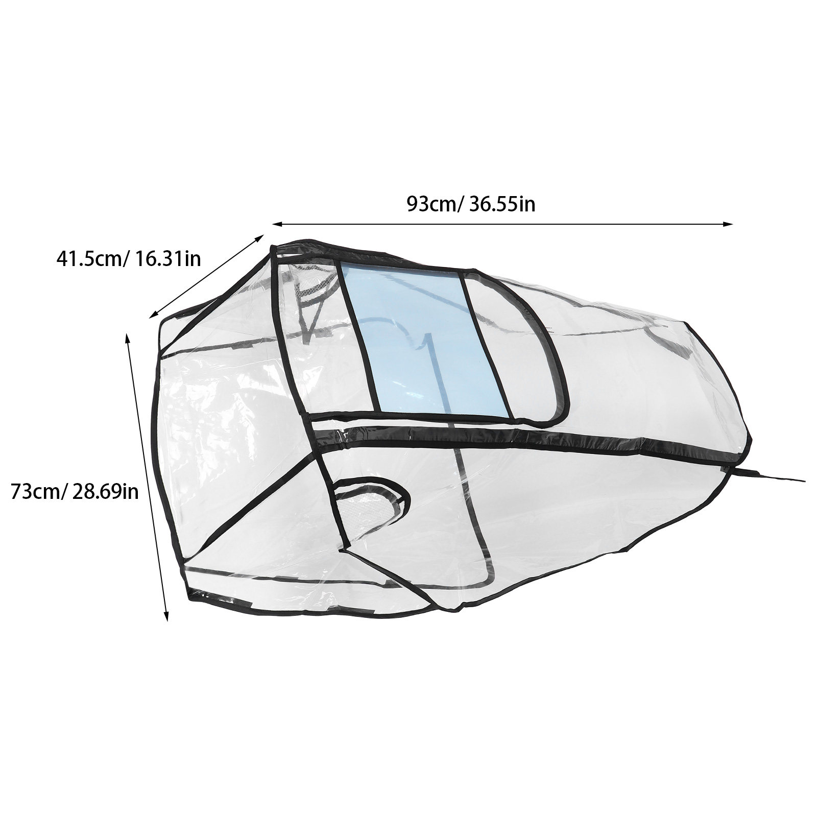 Doorzichtige plastic regenhoes - Stroller Rain Cover recensie en prijs