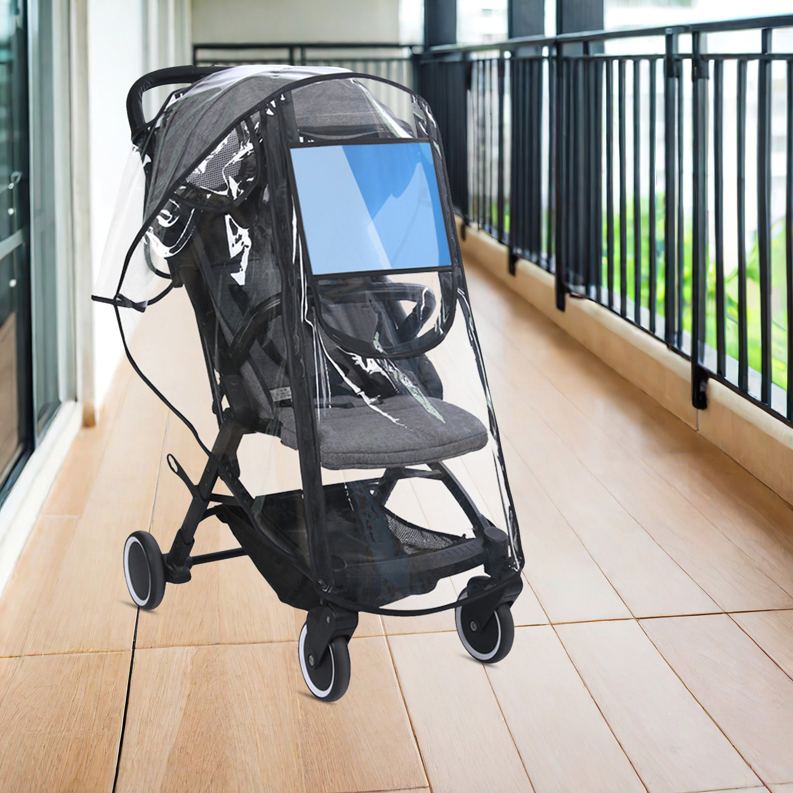 Doorzichtige plastic regenhoes - Stroller Rain Cover recensie en prijs