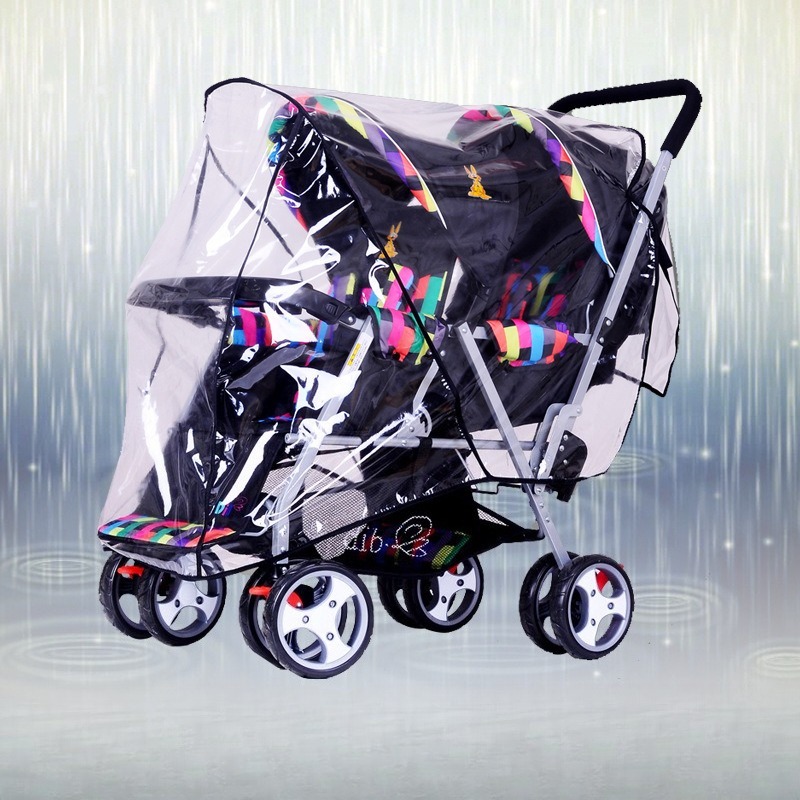 Dubbele zitplaats tweelingkind - Stroller Rain Cover recensie en prijs