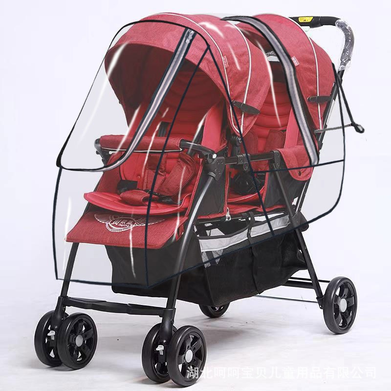 Dubbele zitplaats tweelingkind - Stroller Rain Cover recensie en prijs