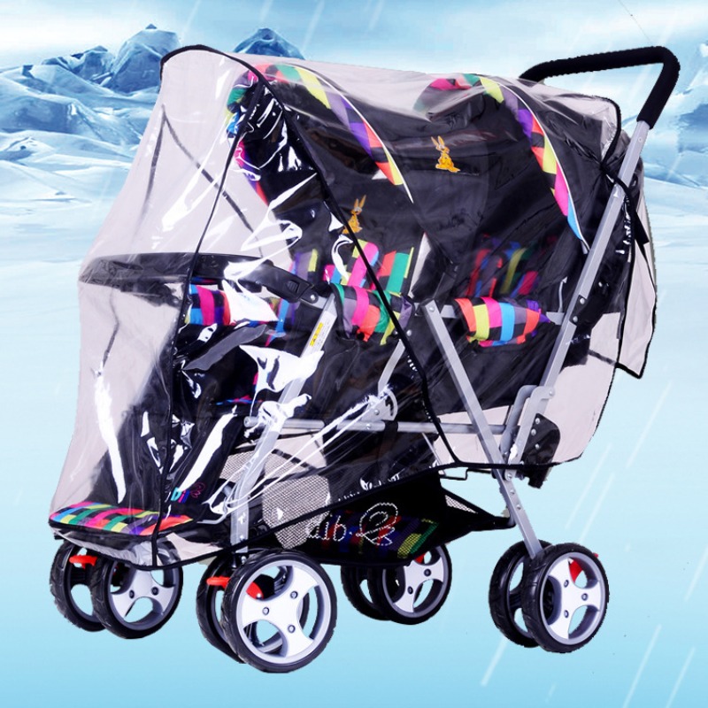 Dubbele zitplaats tweelingkind - Stroller Rain Cover recensie en prijs
