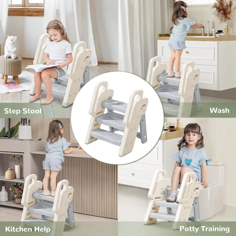 3 Opstapje Kruk Met Handgrepen - Toddler Learning Tower recensie en prijs