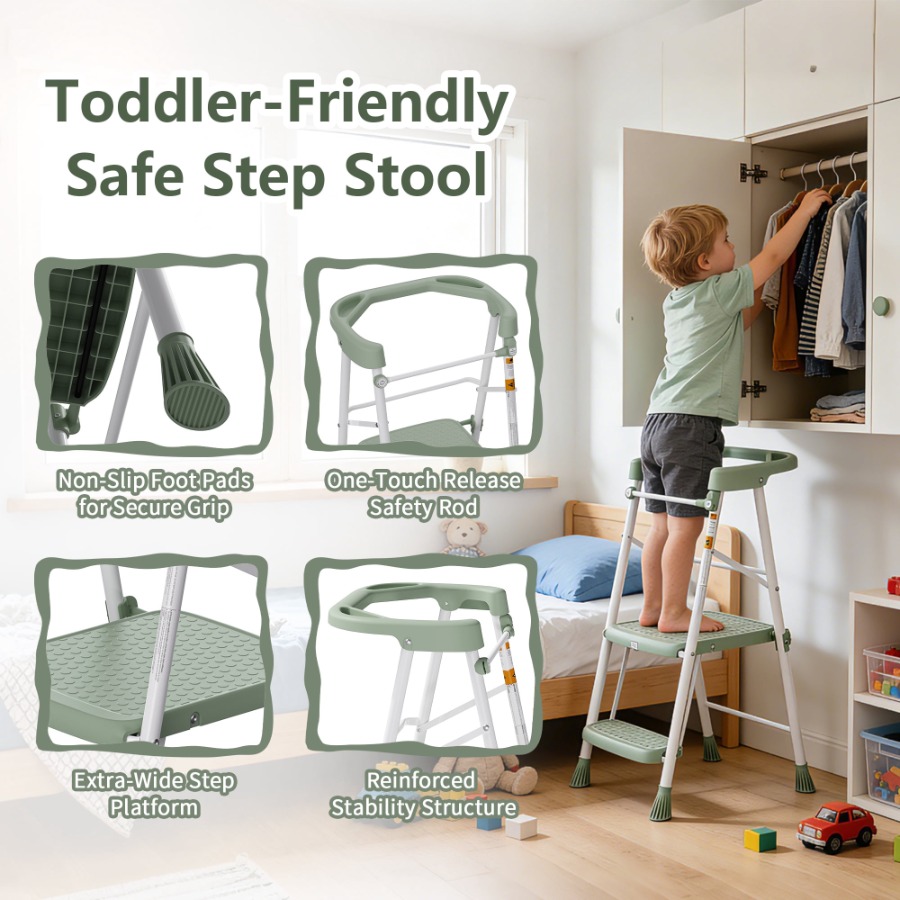 Opvouwbare leer- en zitstoel v - Toddler Learning Tower recensie en prijs
