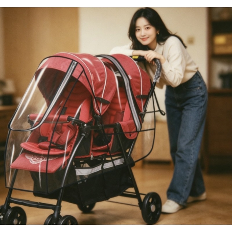 Waterdichte hoes voor dubbele  - Stroller Rain Cover recensie en prijs