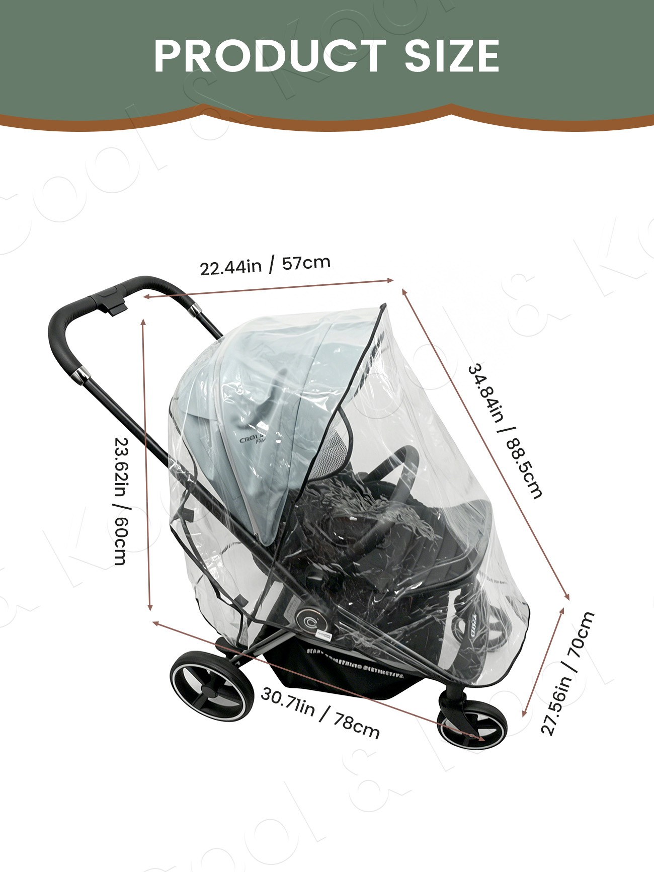 Universele waterdichte en wind - Stroller Rain Cover recensie en prijs