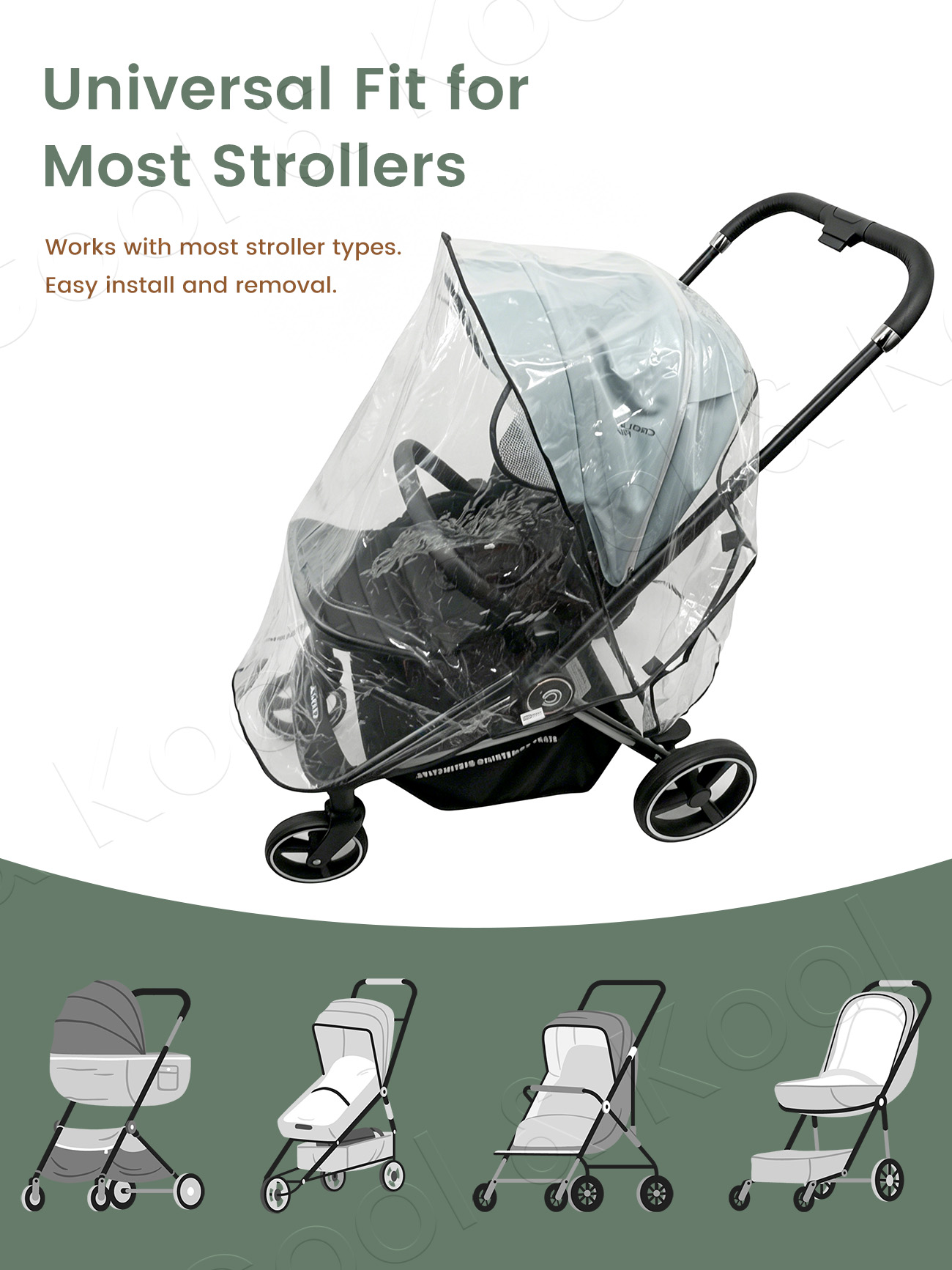 Universele waterdichte en wind - Stroller Rain Cover recensie en prijs