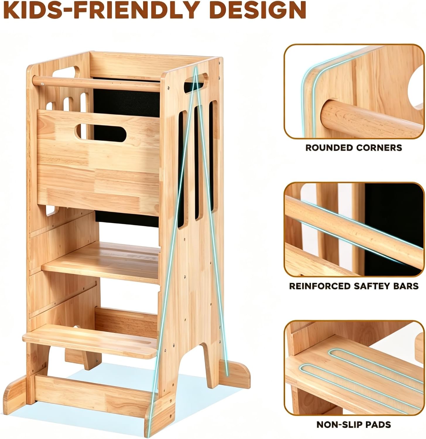 Kinderkrukje, houten keukenhul - Toddler Learning Tower recensie en prijs